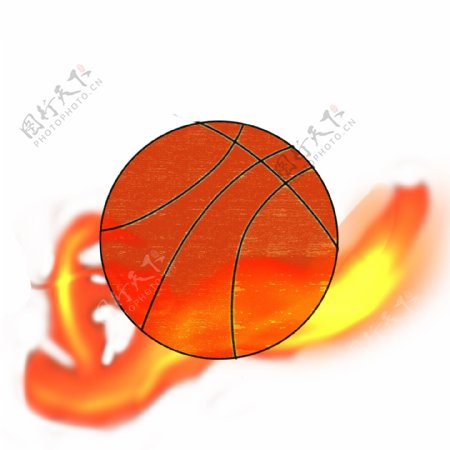 橘黄色篮球火