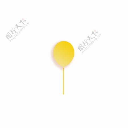 黄色渐变气球