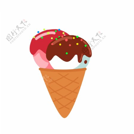 圆形彩色冰淇淋