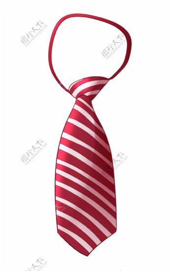 红色条纹领带