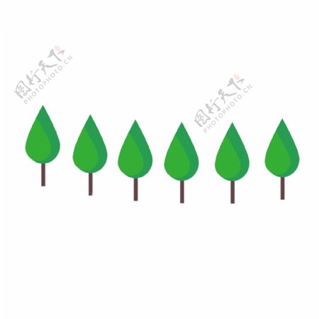小清新绿色树木植物素材