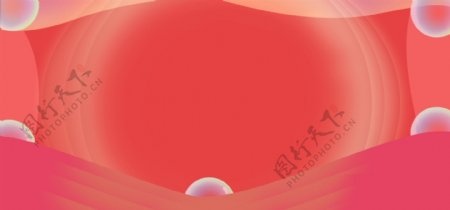 红色炫彩泡泡banner背景设计