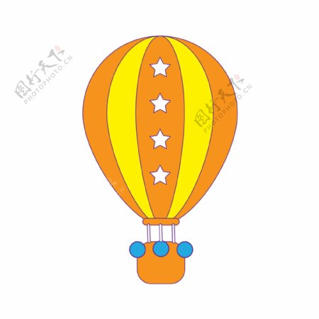 节日热气球卡通透明素材