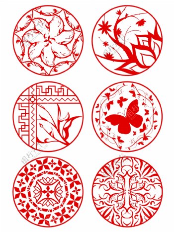 传统中国风中式底纹雕花元素
