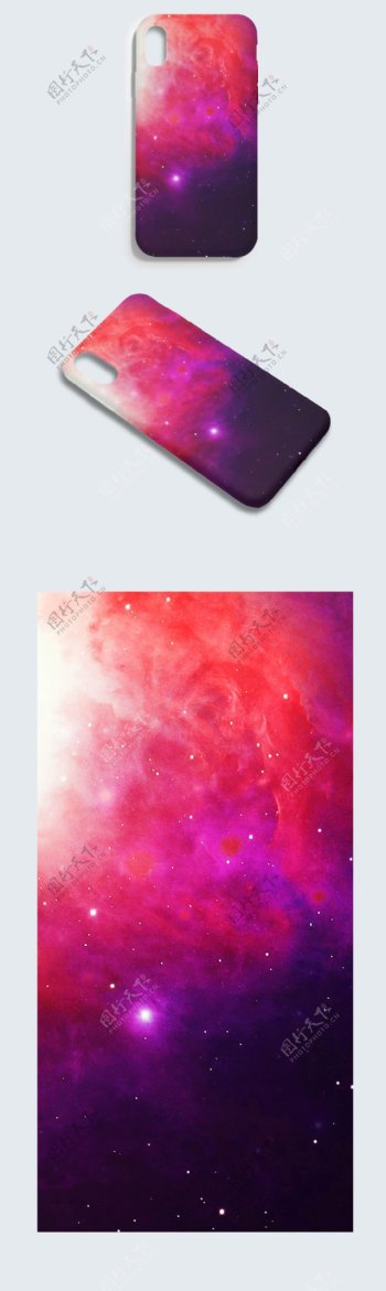 原创手绘唯美紫色优雅星空炫彩唯美手机壳