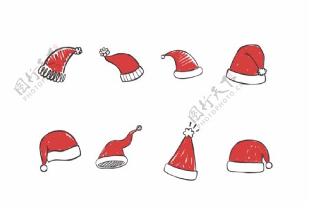 红色帽子圣诞帽设计素材