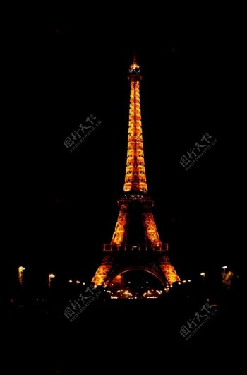 巴黎铁塔夜景