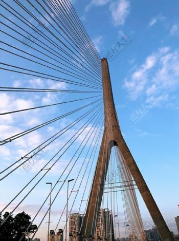 壮观的大桥吊索背景图
