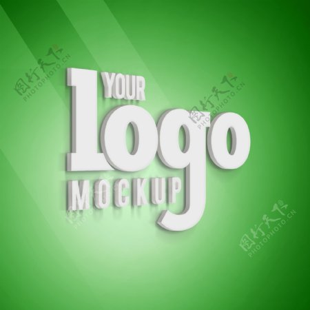 綠色背景logo效果圖