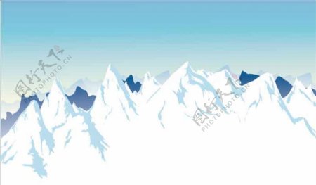 大雪山卡通设计背景素材