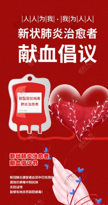献血倡议海报