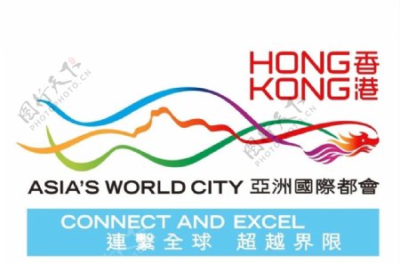 香港国际都市标志精修矢量图