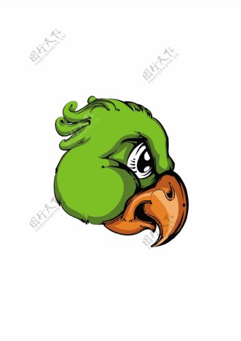 卡通鹦鹉鸟类头像素材