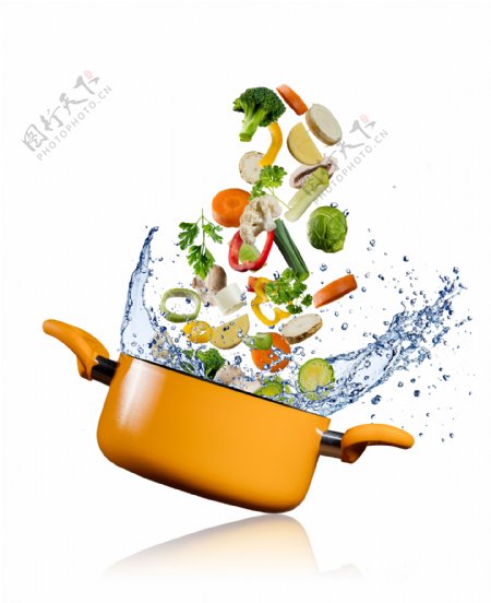 锅和蔬菜
