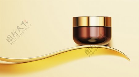 金色化妆品海报