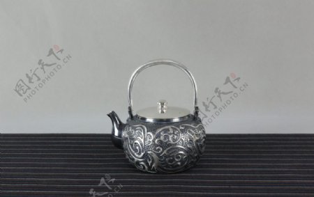银壶银器茶壶