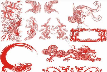 中国风传统文化龙凤