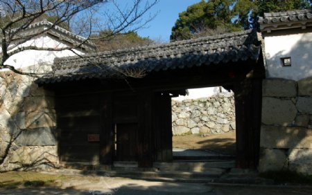 日本古代建筑大门