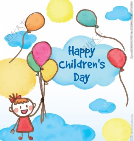 儿童气球海报
