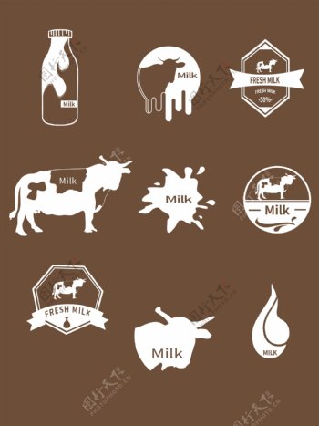 牛奶标识