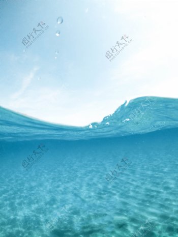 蔚蓝海洋海水海底水底