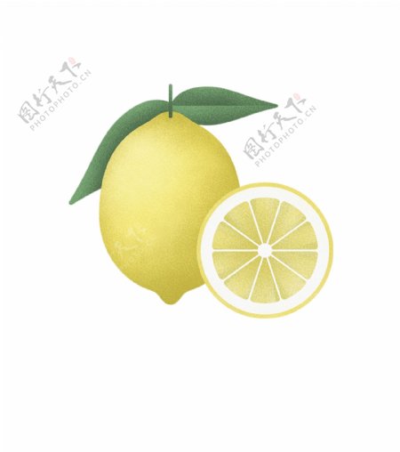 水果青柠檬psd免抠素材