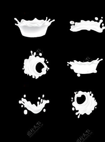 牛奶奶浪PNG分层图