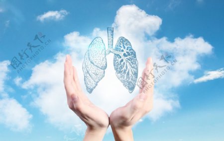 清肺润肺环境公益背景素材