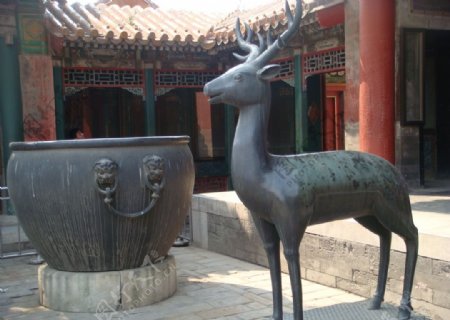 北京故宫雕塑鹿