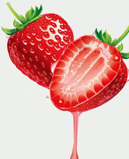 草莓免扣素材