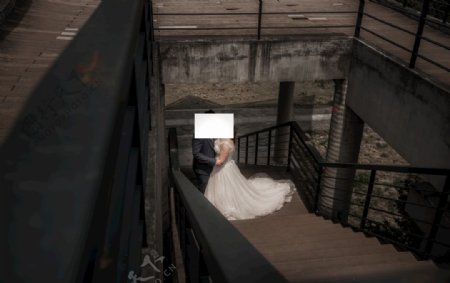 婚纱照旋转楼梯