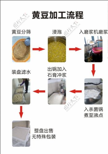 黄豆加工流程图图片