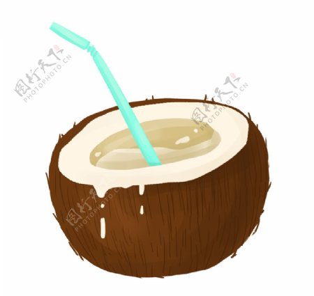 卡通椰子手绘椰子图片
