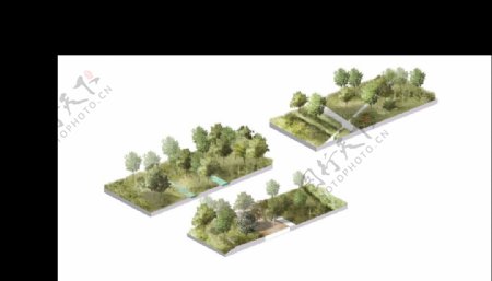 园林景观设计分析图PSD图片
