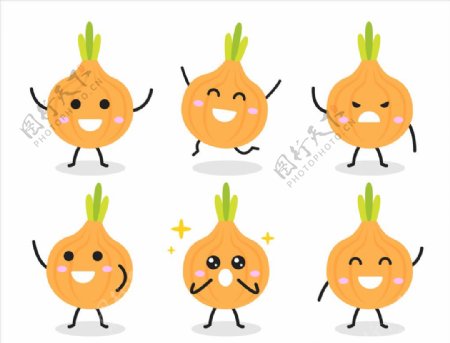 卡通蔬菜表情图片