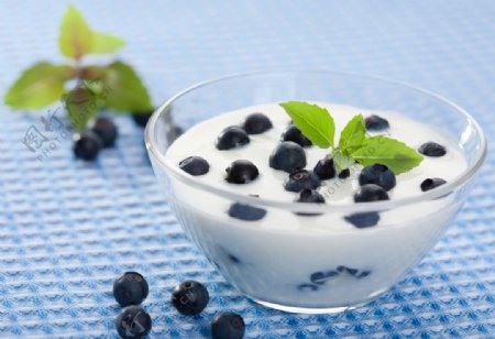 蓝莓酸奶饮品背景海报素材图片