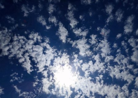 正午的蓝天白云图片