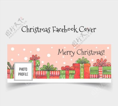 圣诞节礼盒脸书封面图片