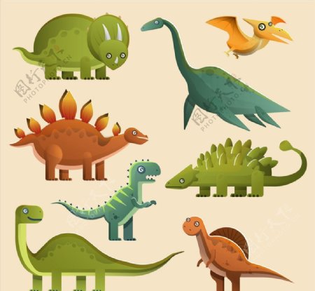 卡通恐龙设计图片
