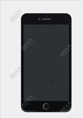 黑色苹果手机矢量元素图片