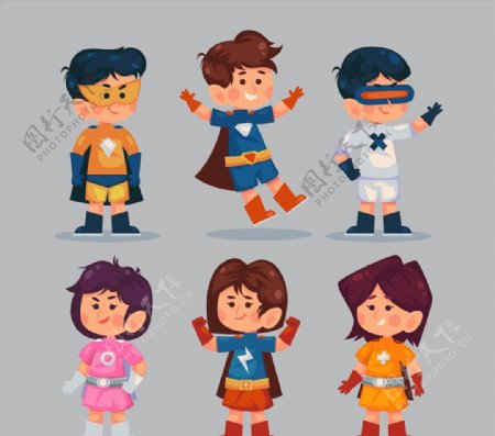 卡通超级英雄装扮儿童图片