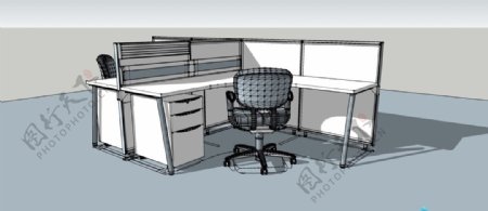 SU办公室家具模型图片