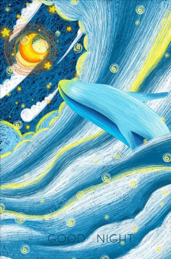 鲸鱼插画图片