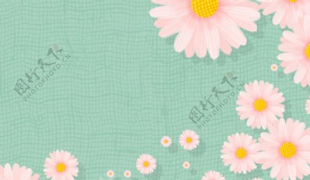 花朵花纹清新简约背景海报素材图片