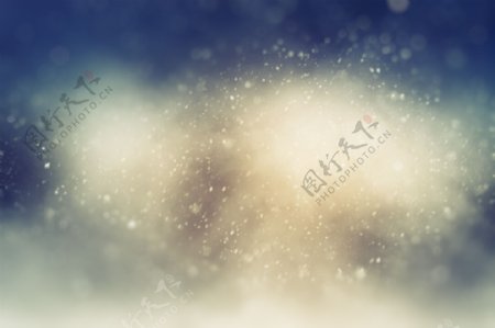 梦幻朦胧的雪花背景图片