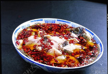 川菜湘菜沸腾水煮鱼图片