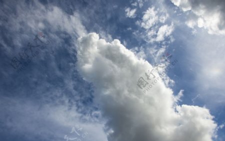 高空白云图片