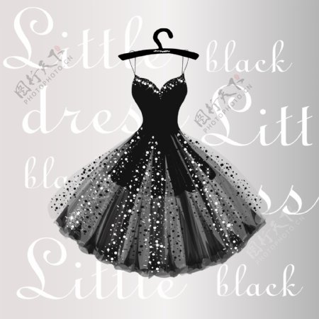 黑色晚礼服裙子图片