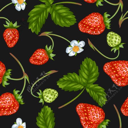 草莓无缝背景图片