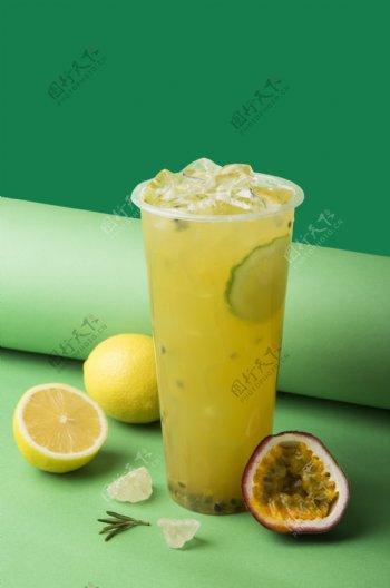 百香果柠檬水图片